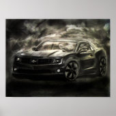 Chevrolet Camaro Drawing Print (Voorkant)
