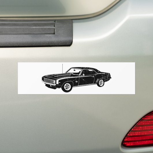 Chevrolet Camaro SS 1969 Bumpersticker (Op auto)