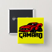 Chevrolet Camaro SS Vierkante Button 5,1 Cm (Voorkant /achterkant)