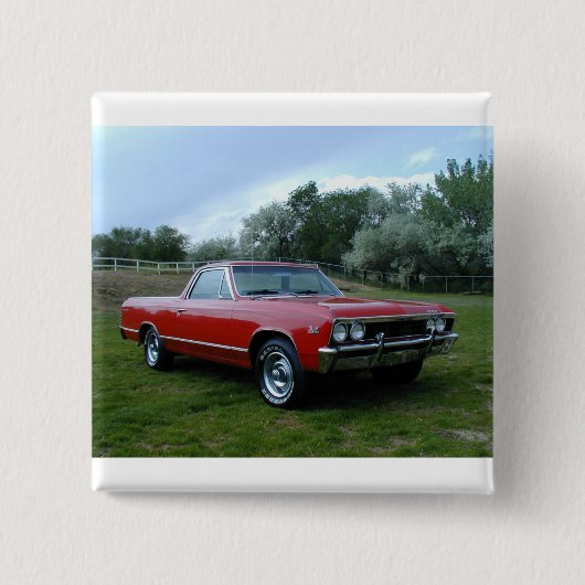 Chevrolet Chevelle El Camino 1967 Vierkante Button 5,1 Cm (Voorkant)