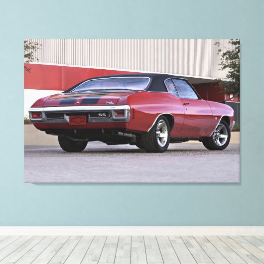 Chevrolet Chevelle SS 1970 Canvas Afdruk (Insitu (Houten vloer))