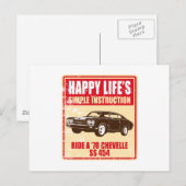 Chevrolet Chevelle SS 454 Briefkaart (Voorkant / Achterkant)
