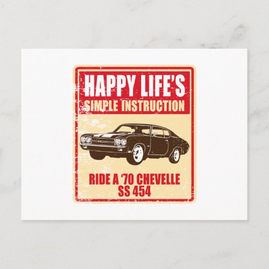 Chevrolet Chevelle SS 454 Briefkaart (Voorkant)