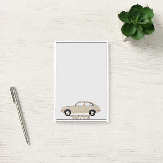 Chevrolet Chevette Vette beige retro klassieke aut Post-it® Notes (Kantoor)