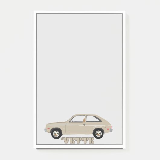 Chevrolet Chevette Vette beige retro klassieke aut Post-it® Notes (Voorkant)