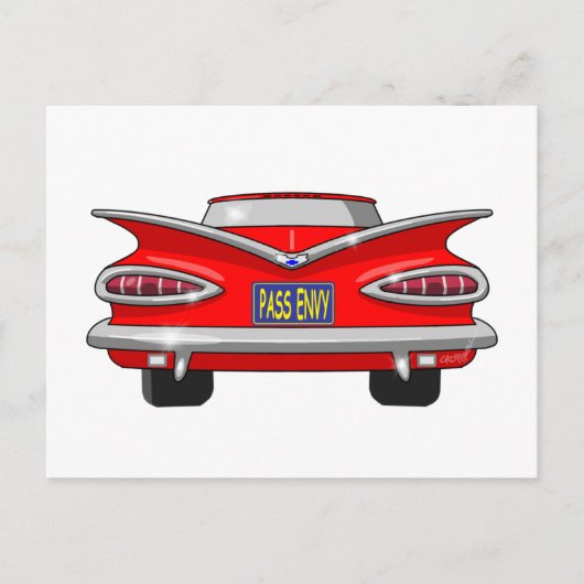 Chevrolet Chevy Impala pas in 1959 Briefkaart (Voorkant)