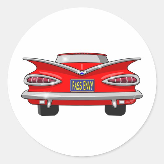 Chevrolet Chevy Impala pas in 1959 Ronde Sticker (Voorkant)