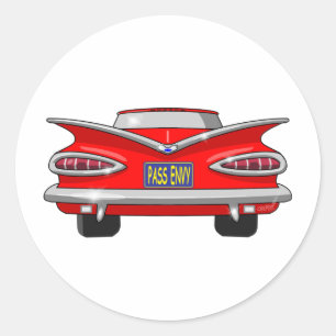 Chevrolet Chevy Impala pas in 1959 Ronde Sticker
