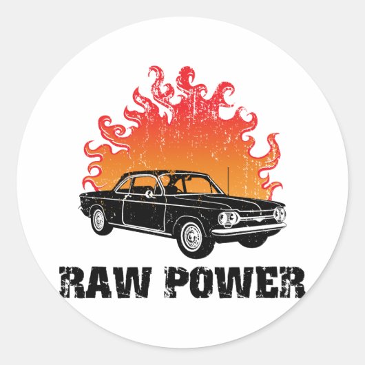 Chevrolet Corvair 1964 Ronde Sticker (Voorkant)