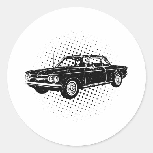 Chevrolet Corvair 1964 Ronde Sticker (Voorkant)