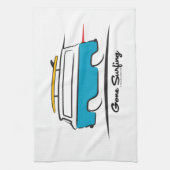 Chevrolet Corvair Greenbrier Gone Surfing Theedoek (Verticaal)