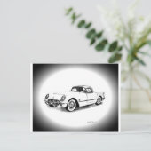 Chevrolet Corvette 1954 Briefkaart (Staand voorkant)