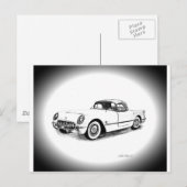 Chevrolet Corvette 1954 Briefkaart (Voorkant / Achterkant)