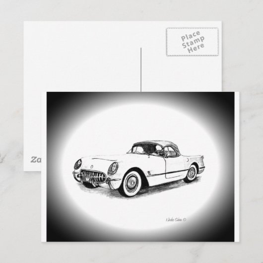 Chevrolet Corvette 1954 Briefkaart (Voorkant / Achterkant)