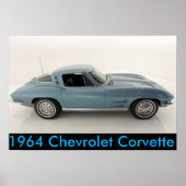 Chevrolet Corvette 1964 Poster (Voorkant)