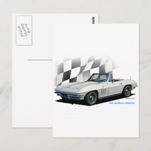 Chevrolet Corvette 1965 Briefkaart (Voorkant / Achterkant)