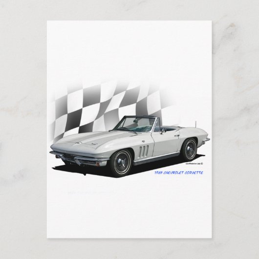 Chevrolet Corvette 1965 Briefkaart (Voorkant)