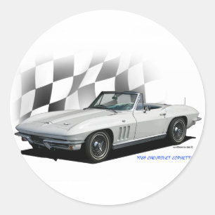 Chevrolet Corvette 1965 Ronde Sticker