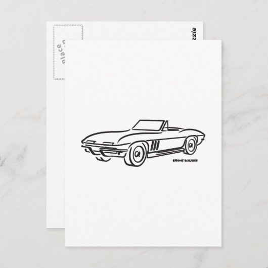 Chevrolet Corvette 1966 Briefkaart (Voorkant / Achterkant)