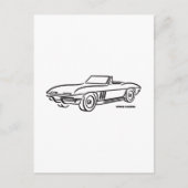 Chevrolet Corvette 1966 Briefkaart (Voorkant)