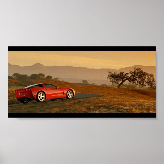 Chevrolet Corvette C6 Desert Poster (Voorkant)