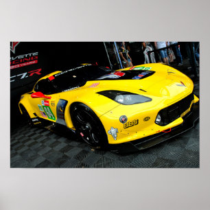 Chevrolet Corvette C7.R Front Side Uitzicht Poster