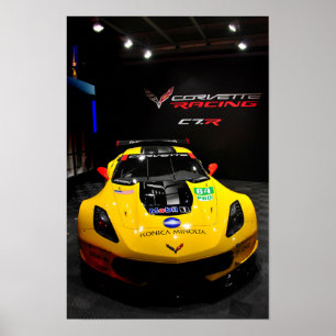 Chevrolet Corvette C7.R Voorkant Uitzicht Poster