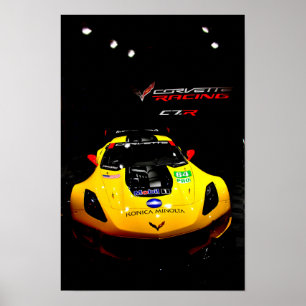 Chevrolet Corvette C7.R Voorkant Uitzicht Poster