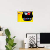 Chevrolet Corvette C7.R Voorkant Uitzicht Poster (Thuiskantoor)