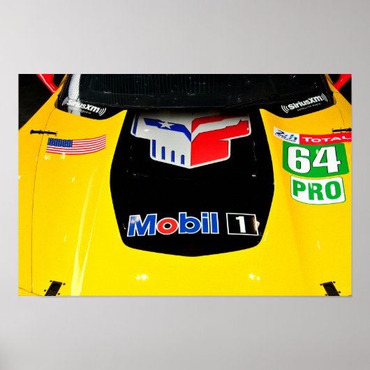 Chevrolet Corvette C7.R Voorkant Uitzicht Poster (Voorkant)