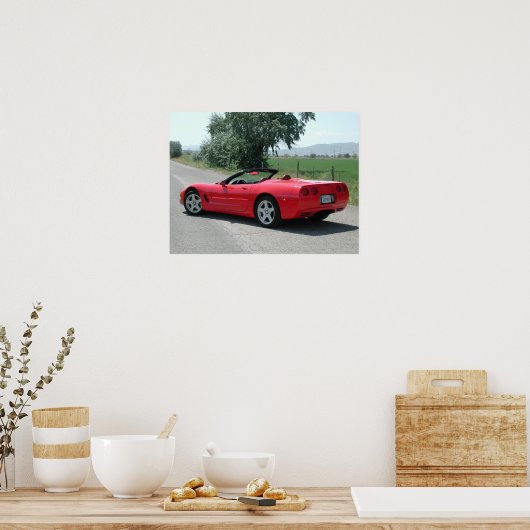Chevrolet Corvette Convertible C5 Poster (Keuken)