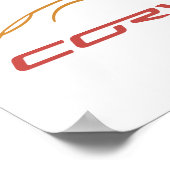 Chevrolet Corvette T-Shirt Zwart met 1953-2019 Mod Poster (Hoek)