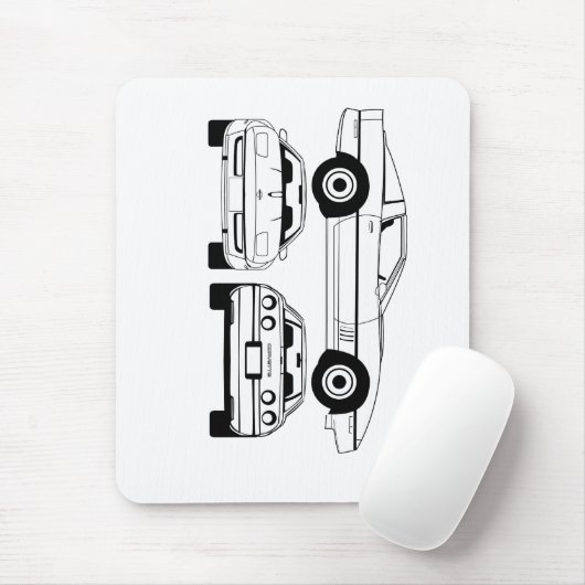 Chevrolet Corvette uit 1984 schematisch Muismat (Met muis)