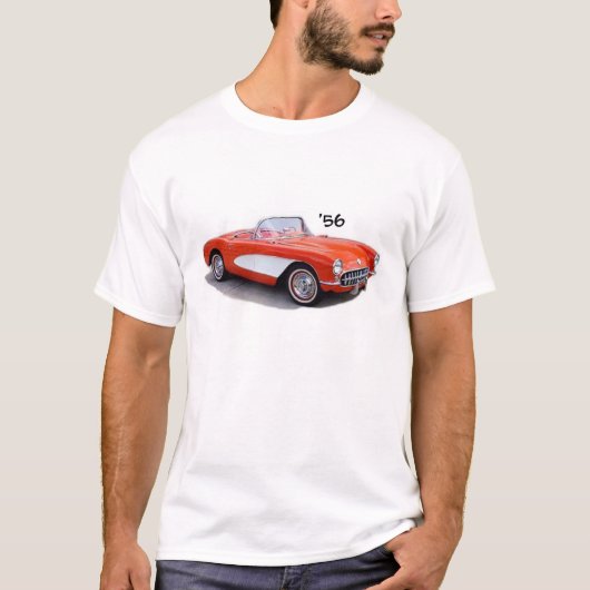 Chevrolet Corvette Vette 1956 '56 T-shirt (Voorkant)