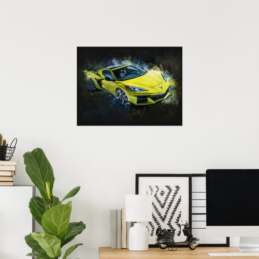Chevrolet Corvette Z06 Poster (Thuiskantoor)