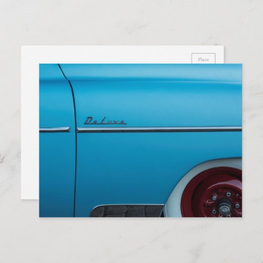 Chevrolet Deluxe Blue Fender Briefkaart (Voorkant / Achterkant)