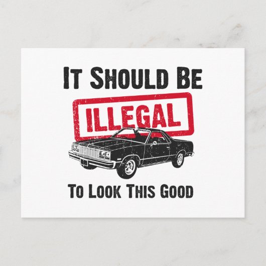 Chevrolet El Camino 1977 Briefkaart (Voorkant)