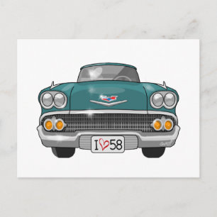 Chevrolet Impala 1958 Briefkaart