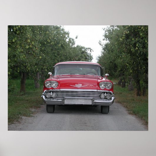 Chevrolet Impala 1958 Poster (Voorkant)