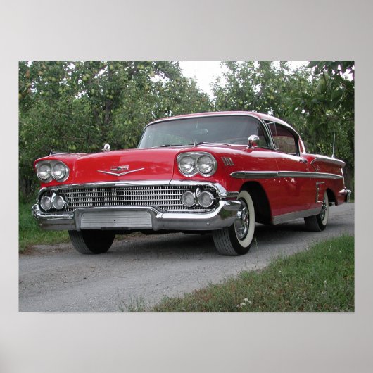 Chevrolet Impala 1958 Poster (Voorkant)