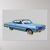 Chevrolet Impala Antiek auto 1964 Poster (Voorkant)