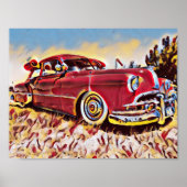 Chevrolet Lowrider Bomb Red Low Rider Chevy Art Poster (Voorkant)