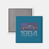 Chevrolet Monte Carlo Blauw 1984 Magneet (Voorkant / Achterkant)