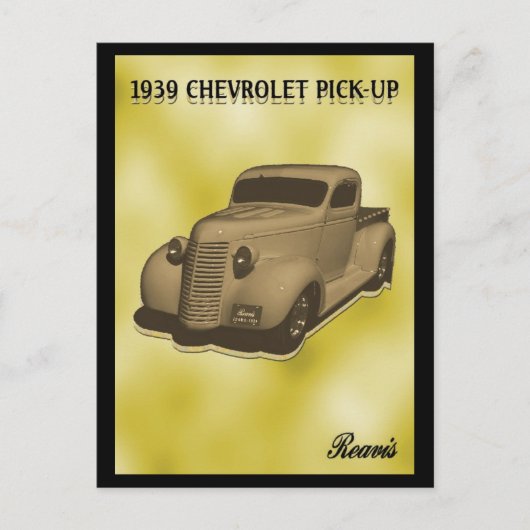 CHEVROLET PICKUP 1939 BRIEFKAART (Voorkant)