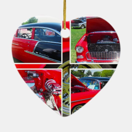 Chevrolet Sedan Collage 1955 Keramisch Ornament (Achterkant)