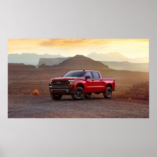 Chevrolet Silverado LT Z71 Trail Boss Crew Cab Poster (Voorkant)