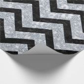 CHEVRON9 ZWARTE MARBLE & GRAY MARBLE (R) CADEAUPAPIER (Hoek)