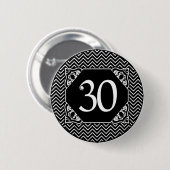 Chevron 30th Birthday Ronde Button 5,7 Cm (Voorkant /achterkant)
