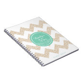 Chevron 55th Birthday Party GuestBook Kies kleur Notitieboek (Rechterzijde)