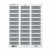 Chevron achtergrond kantooradres retourlabel etiket (Full Sheet)